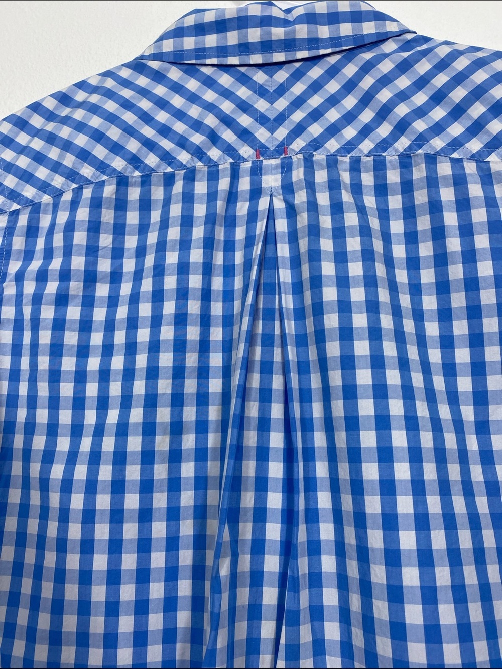 Vineyard Vines Blue and White Gingham Button-Down Shirt Size 8 100% Cotton - Picture 9 of 16